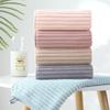 Candy Stripe Coral Fleece Towel - Thick, Absorbent, Non-Shedding Velvet Bath Towel for Daily Household Use
