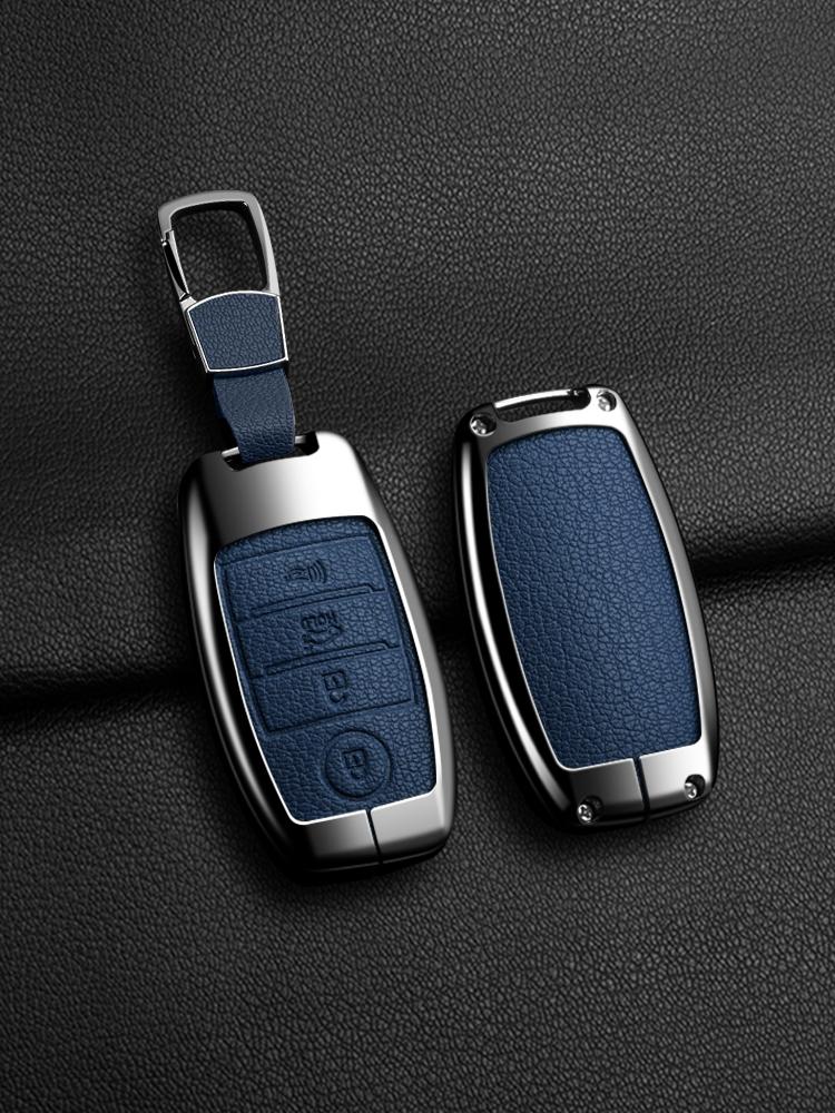 High Quality Zinc Alloy Leather Car Key Case Cover For Kia Sportage Cerato Optima K2 K3 K4 K5 Rio Picanto Soul Sorento Sedona