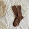 Women's Winter Socks New Novelty Fashion Japanese Style Casual Crew Socks Warm Striped Autumn Simple Wool Socks for Girls Trendy
