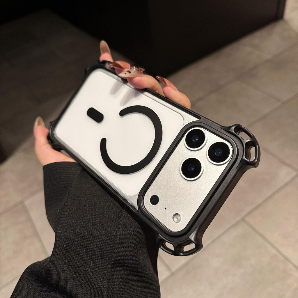 Correa de cuello cruzada Cordón Funda magnética transparente Para iPhone 17 16 14 15 12 13 Pro Max 16Plus 11 Para Magsafe Funda a prueba de golpes