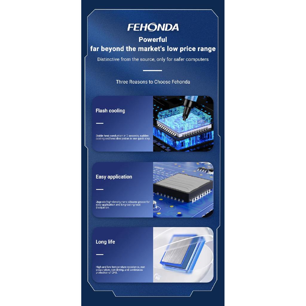 FEHONDA TR50L 14.8W/m.K Thermal Grease High Conductivity Thermal Paste for GPU CPU PS4 High Performance Thermal Compound Grease
