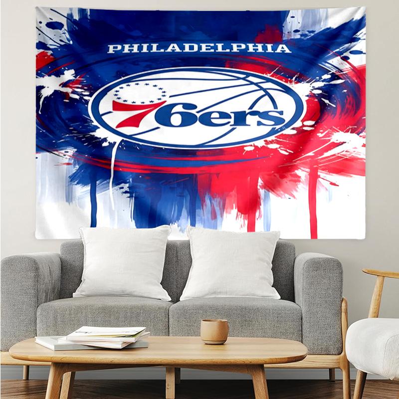 76ers Basketball Team Quick-Dry Tapestry Hanging for Bedroom,Livingroom, Playroom,Decor Art Room Wall Tapestry Holiday and Birthday Gifts