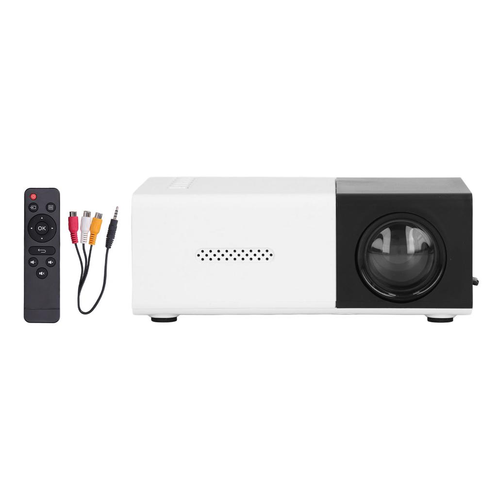 Mini Projector Built in Speakers Diffuse Reflection Imaging Black 1080P Portable Movie Projector
