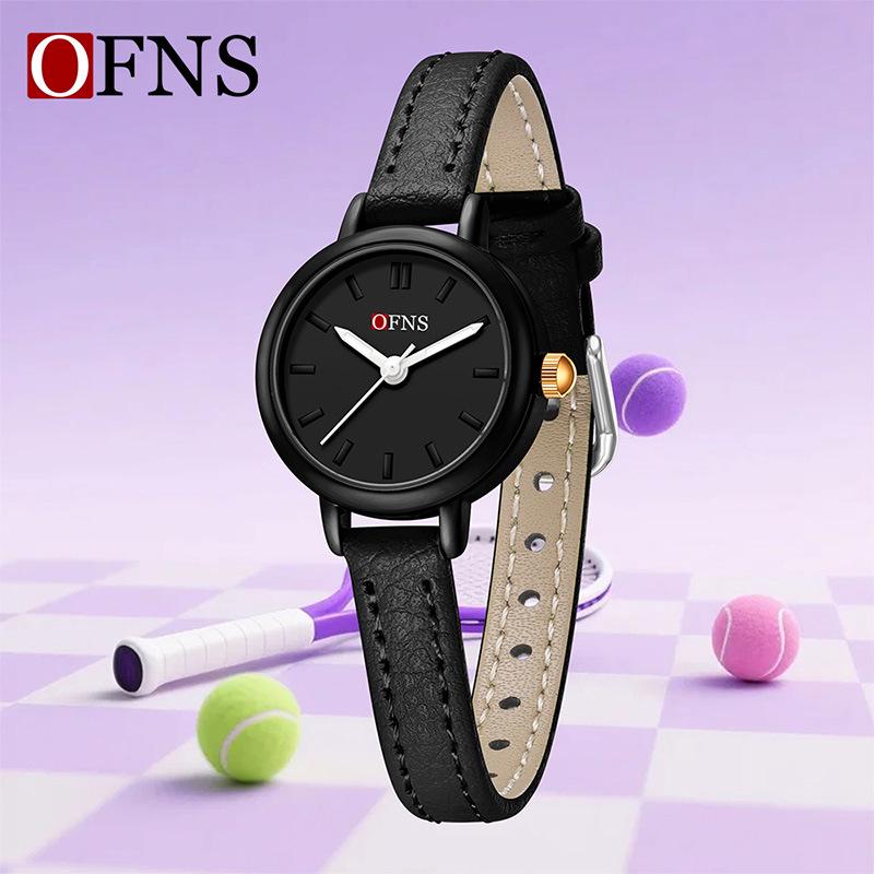 

OFNS Women s Waterproof Quartz Watch - Macaron-Style, Thin Leather Strap, Ideal for Students & Exams