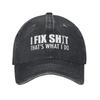 Dat is Wat Ik Doe Ik Repareer Dingen En Ik Weet Dingen Vrachtwagenchauffeurs Hoeden Outfit Voor Unisex Baseballpetten Hoofddeksels Snapback Petten Verstelbaar