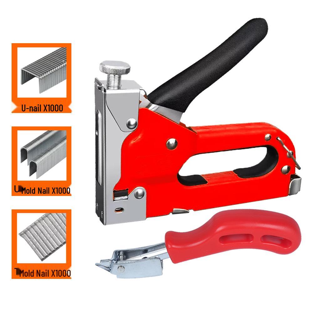 Multi-Function Nail Gun: U-Shaped, Code, Oil Painting, Photo Frame, Woodworking & Decoration - Gas & Manual Options