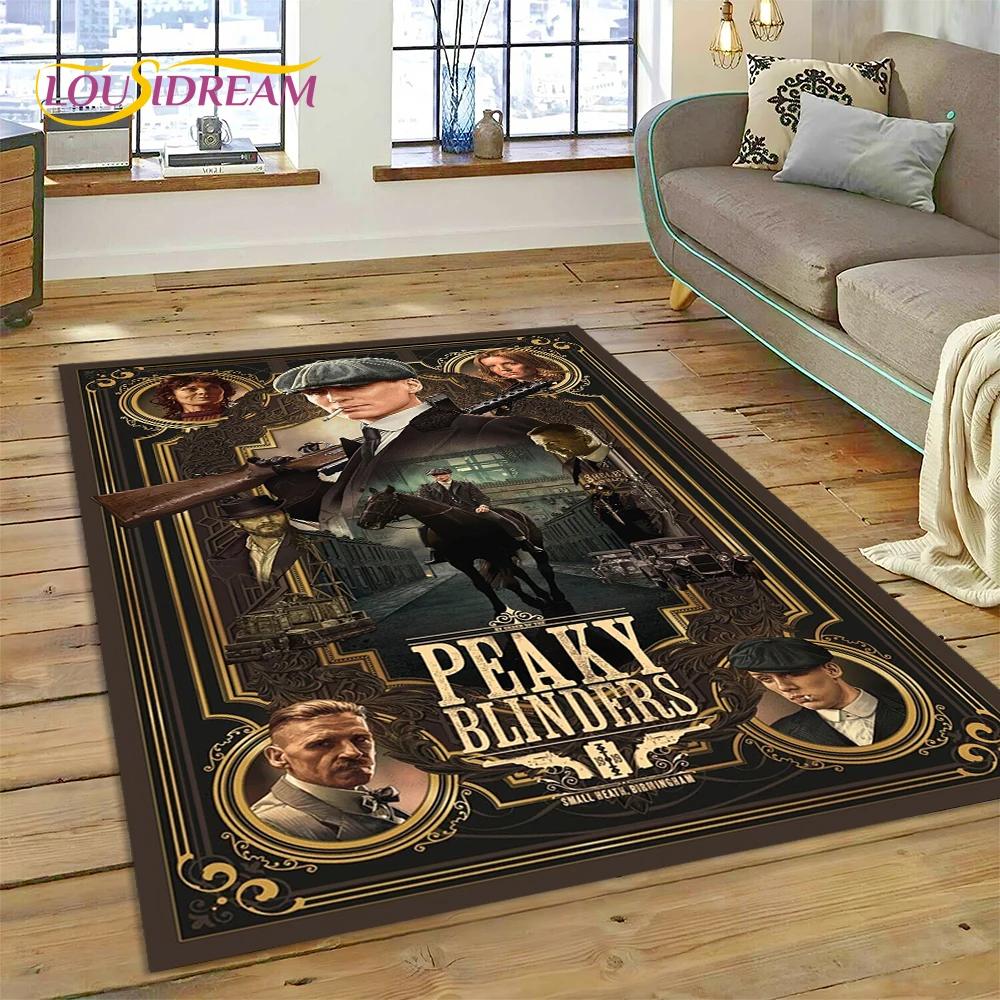 3D P-Peaky Blinders Tommy Shelby HD Carpet Rug for Bedroom Living Room Home Sofa Decoration,Children Game Large Decor Floor Mat