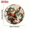 1 pièce Art Mural Métallique 3D Père Noël Vintage Décor de Fête Rustique Style Bohème pour Maison Bureau Cadeau