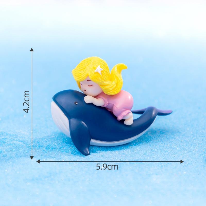 

Микро-ландшафт Дайвер Плавающий Аквариумный Пейзаж Украшение Подвесные Аксессуары Мини-Орнаменты No. 5 Whale Riding Girl