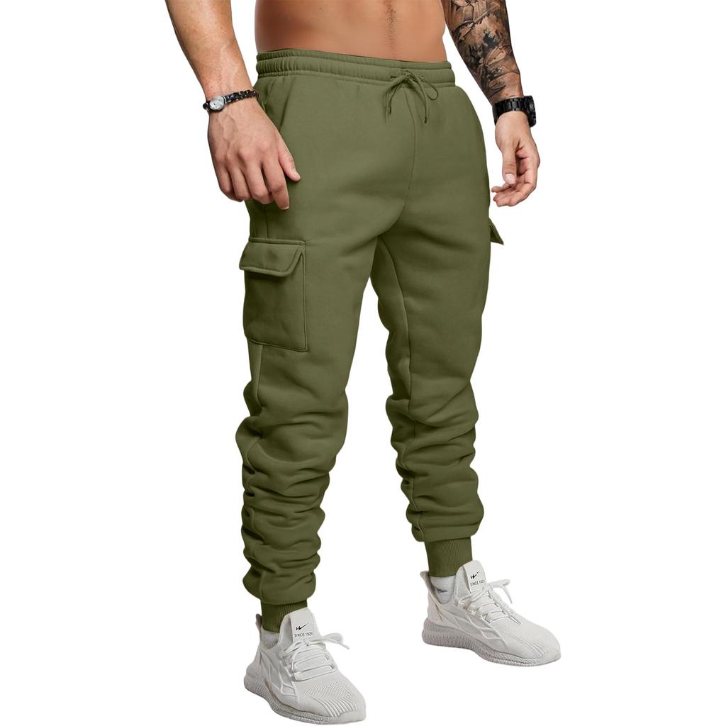Men'S Sports Pants Running Pants Outdoor Pocket Work Pants Casual Pants