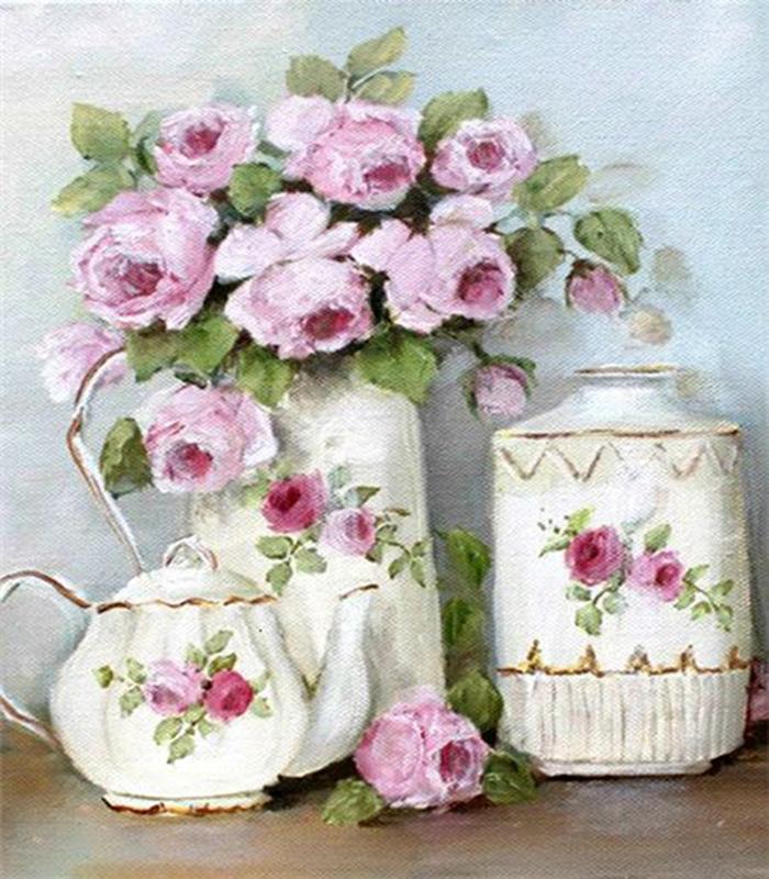 RUOPOTY Oil Painting By Number Rose Drawing On Canvas DIY Coloring By Numbers Flower Kits Acrylic Unique Gifts