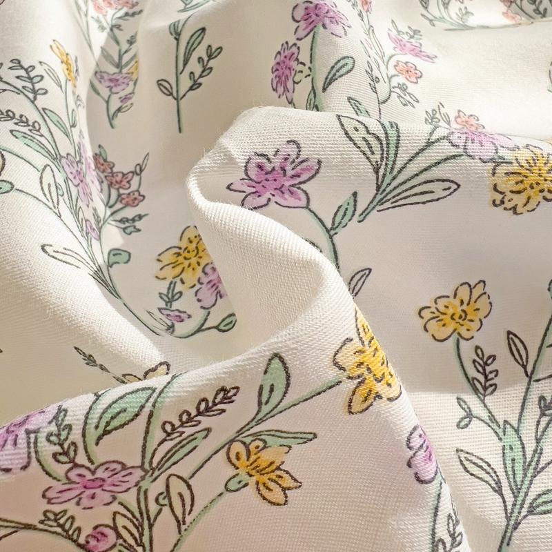 100% Cotton Flat Sheet Pillowcase Floral Style Bed Sheet Set Skin-friendly Bed Linen Adults Kids Flat Bedsheets roupa de cama