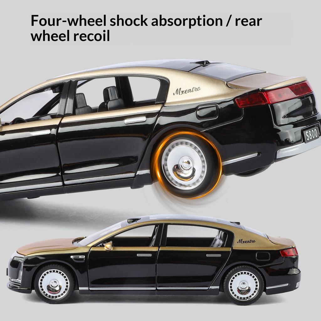 New Energy Vehicle 1/32 Scale S800 Model Toy Metal Die-casting Sound and Light Suitable for Children Over 3 Years Old Toy Car