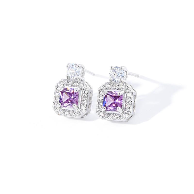 Summer New High Carbon Diamond Earrings with Diamond Encrusted Earrings