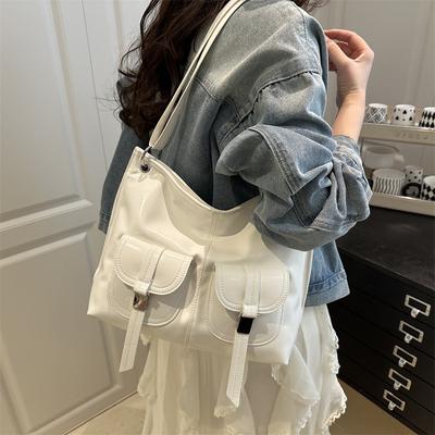 Modna, codzienna torba robocza z wieloma kieszeniami, 2025, prosta, o dużej pojemności, codzienna torba na ramię, tote, pod pachę, damska