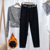 Skinny velvet jeans for women, new autumn and winter loose straight student Harlan pants for women