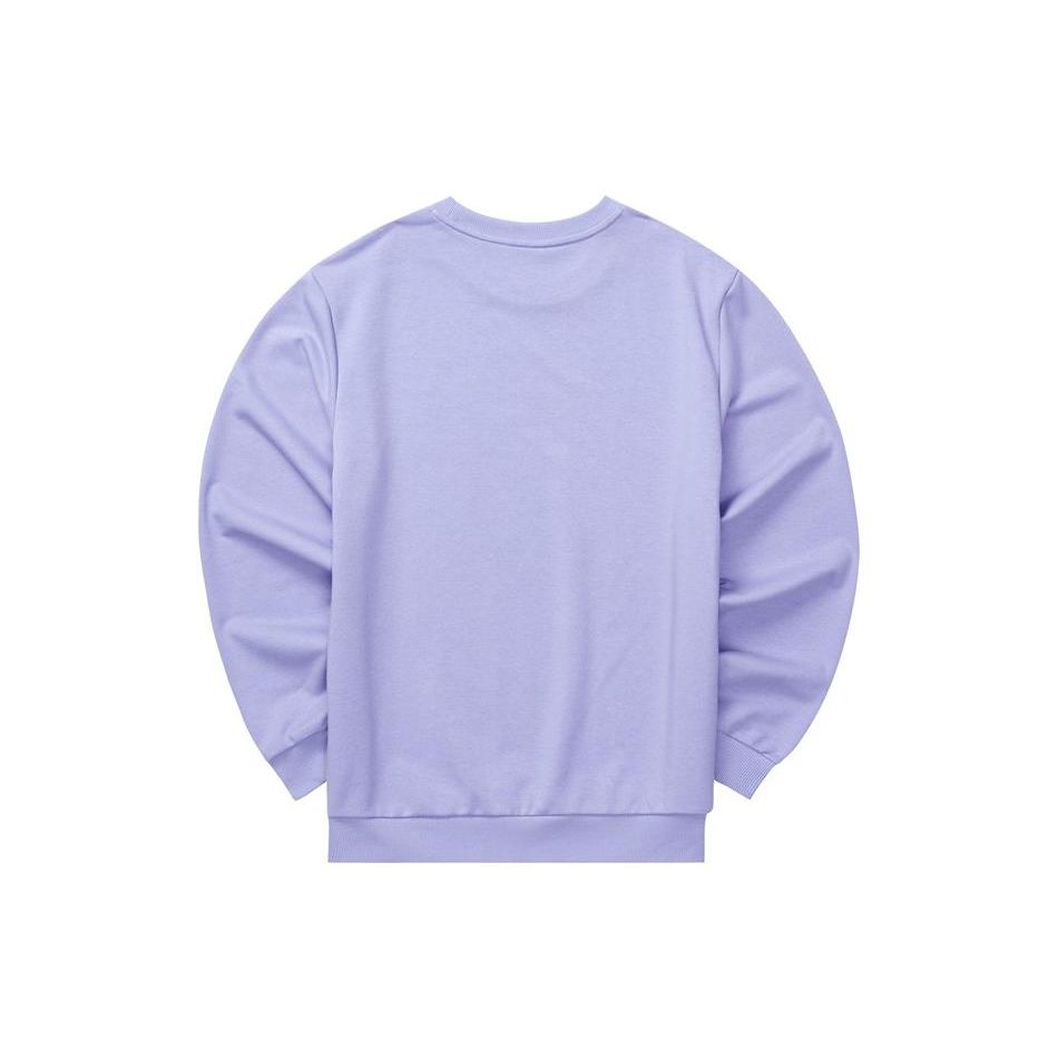 Skechers Colorful Casual Series Letter Pullover Sweatshirt Unisex Sweatshirt Sweet-Lavender L322U083-01DU