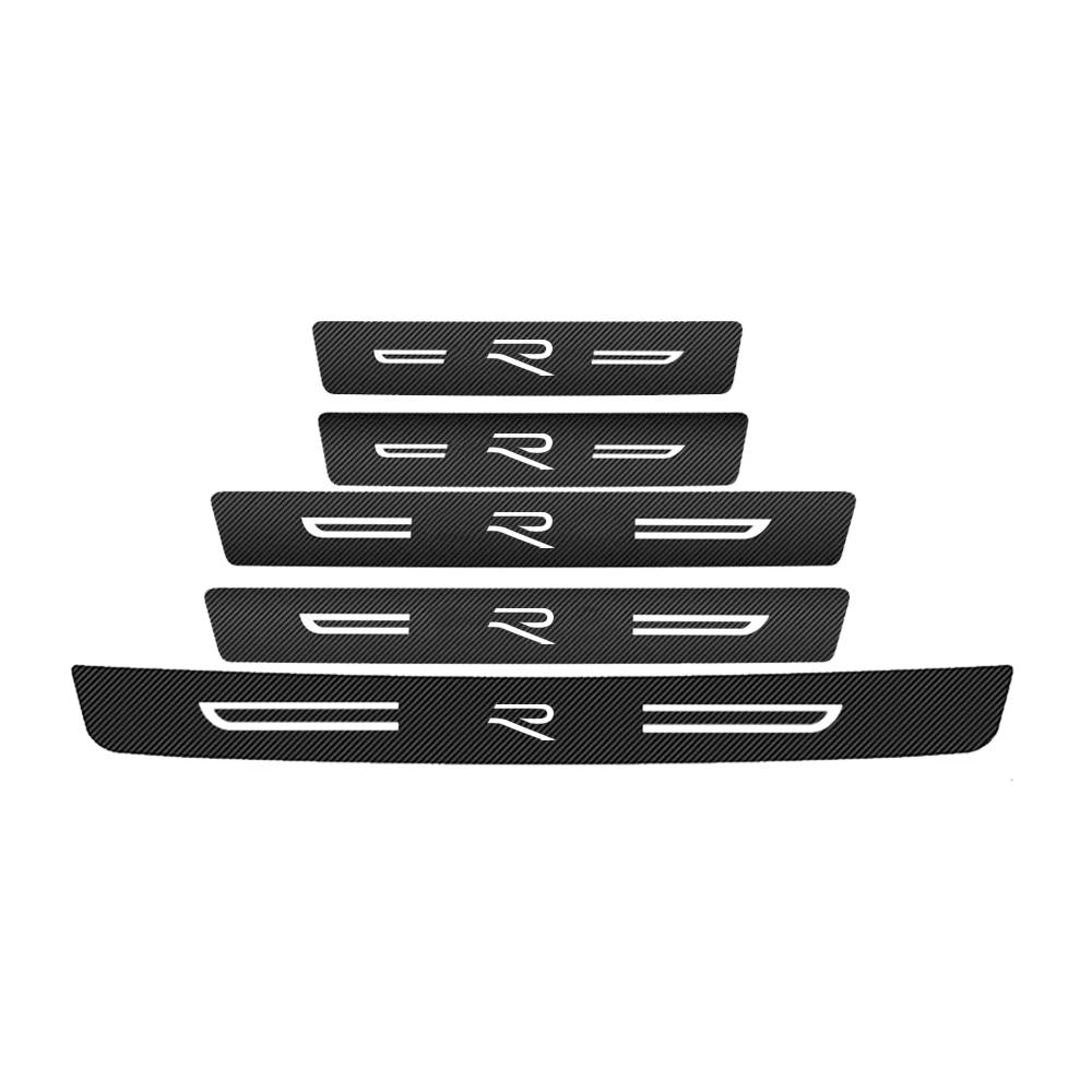 T322026 Hot VOLKSWAGEN Car Door Sill Protector Plate for Volkswagen R LINE Polo BORA GTI Golf Jetta Tiguan Touran Passat T-Roc Trun