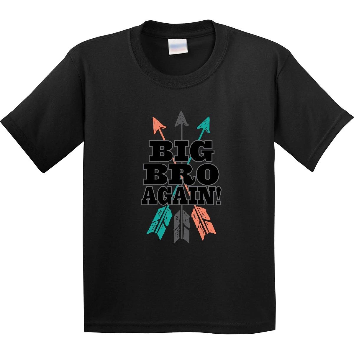 Inktastic Big Bro Again Tribal Arrow Brother Announcet Youth kids boys T-Shirt Siblings 160