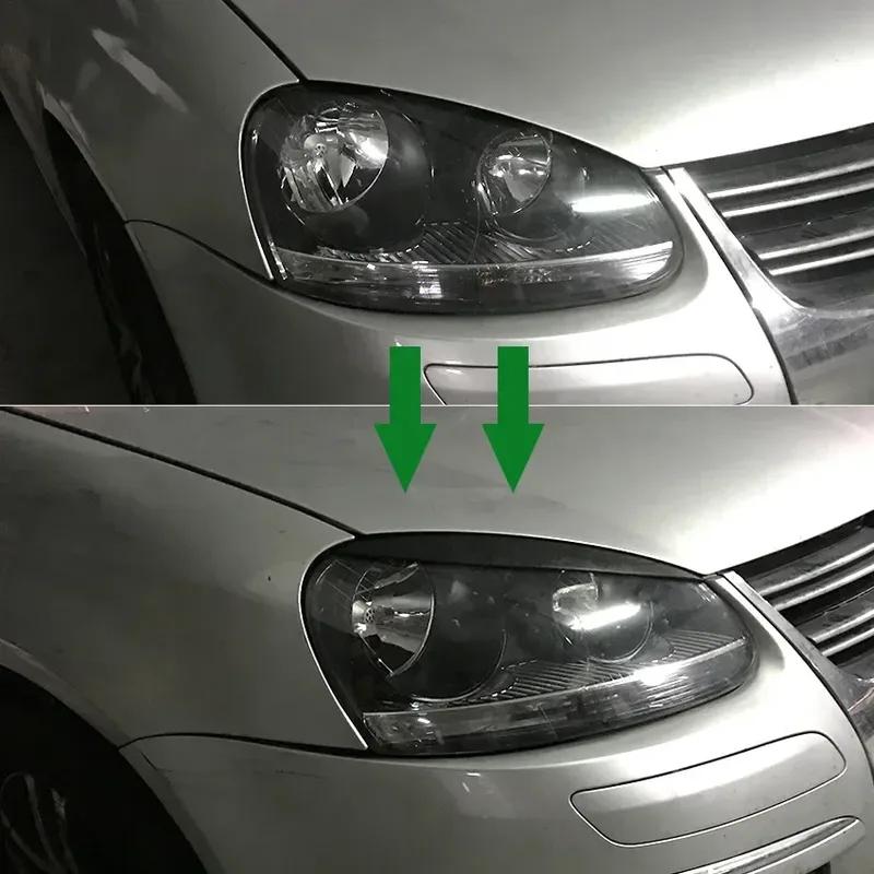 For Volkswagen VW Golf 5 MK5 GTI R 2003-2008 2PCS Headlights Eyebrow Eyelids Chrome Trim Cover Car Styling