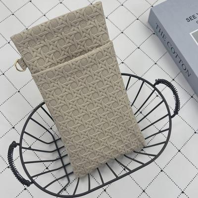 Elegantes, zweilagiges Brillenetui aus weichem PVC mit Karottenmuster - Schützende Brillenetui-Tasche mit sicherem Verschluss, Mehrere Farben für