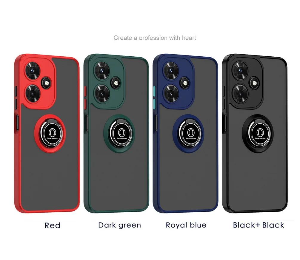 Drehbare Halterung Handyhülle für Infinix Hot 30 Play NFC 30i HOT 20 20s 12 Pro 12i 11 11S 10 Play Autohalterung Fingerring Abdeckung