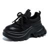 8CM Women Casual Shoes Genuine Spring Autumn Fall Platform Sneakers Chunky Comfortable Non Slip Heel Walking Shoes