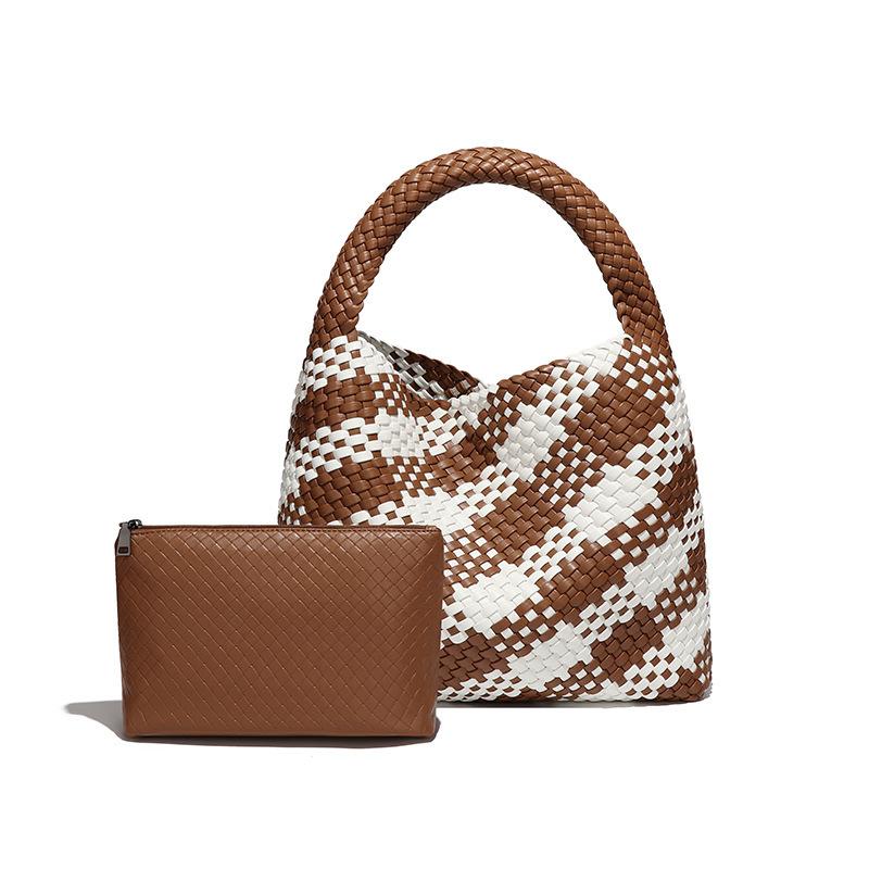 Hand-woven Women's Bags, Daily Casual Shoulder Bags, Large-capacity Underarm Bags, Bucket Bags.