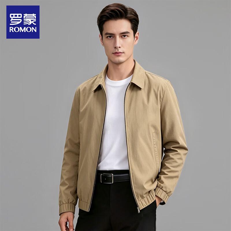 ROMON Men's Spring Autumn Casual Cotton Jacket