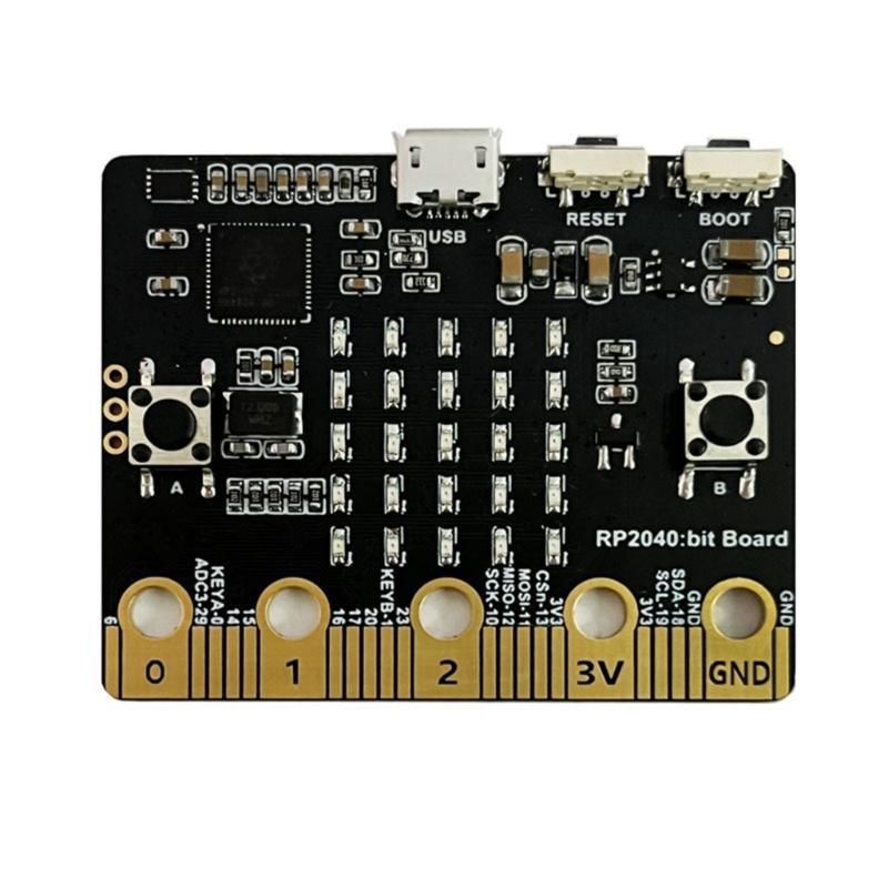 For RPi RP2040 Bit Development Board RP2040 Processor Micro:Bit Expansion Board Low Power for Programming Accessory
