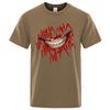 Evil Clown Smile Printing Tops Men Women Casual Tee Clothes T-Shirts Crewneck Summer T-Shirt Sweat Cotton Loose T Shirt Couple
