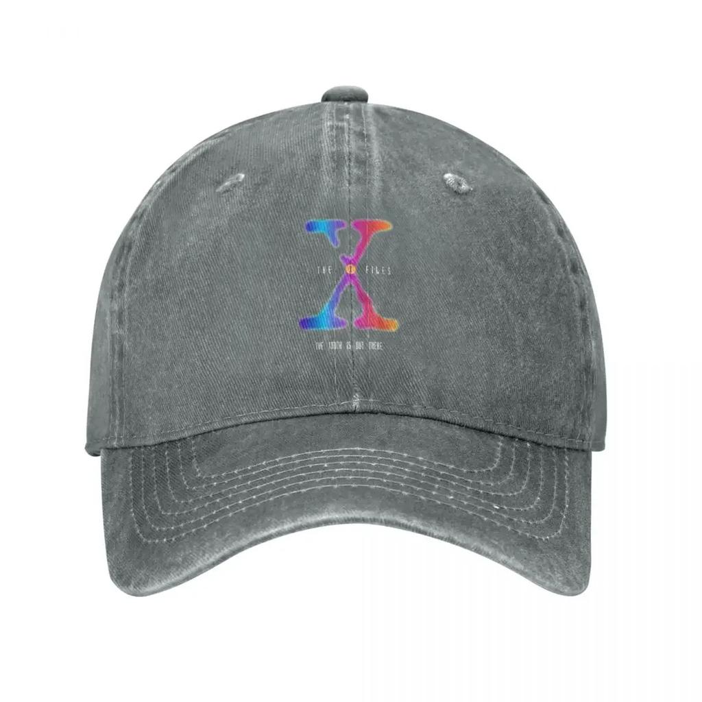 Colourful X Files Logo Baseball Cap Derby Hat F Hat Baseball Cap Beach Baseball For Unisex Womens