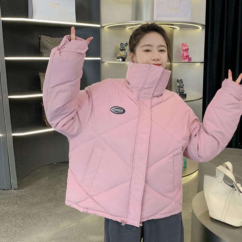 Neue Winter Damen Kurze Parkas Jacken Lässig Dick Warm Kapuzenmuster Mantel Weiblich Winter Oberbekleidung Lockere Jacke Parkas