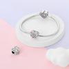 Charms Copper Happy Parent-Child Heart-Shaped Beads Fit Charms Plata Original Bracelet Beads Women Jewellery Making Diy