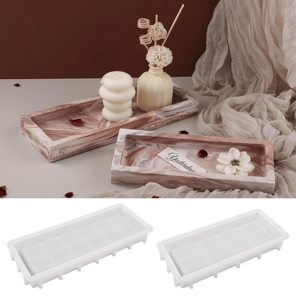 Rectangle Tray Mould DIY Jewelry Holder Tray Silicone Molds Decorative Tray Epoxy Resin Casting Mold Decorative Tray