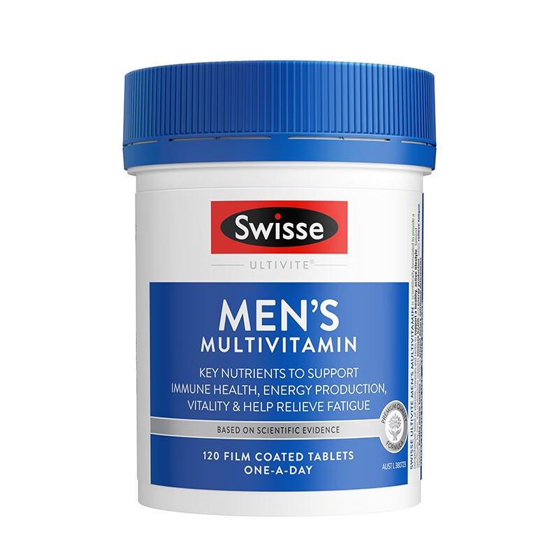 Swisse Men's Multivitamin - 120 Tablets, 45 Nutrients including Vitamin C & B.
