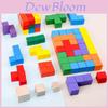 Bunte Holz-Würfel Bausteine Lernspielzeug Für Kinder Geometrie Lernen