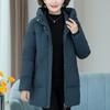 Middle Age Women's Down Coats Winter Vintage Parkas Plus Size Elegant Loose Thick Warm Puffer Jackets Woman Outerwears
