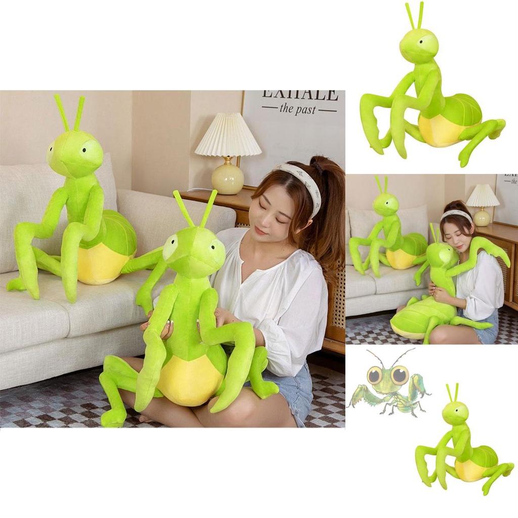 Large Plush Praying Mantis Stuffed Toy Super Soft Short Plush Cute And Creative Doll For Wholesale