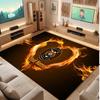 Hull City Custom Crystal Velvet Rug, Personalized Name Text Print, Football Logo Soft Non‑Slip Floor Mat Home Decor Gift