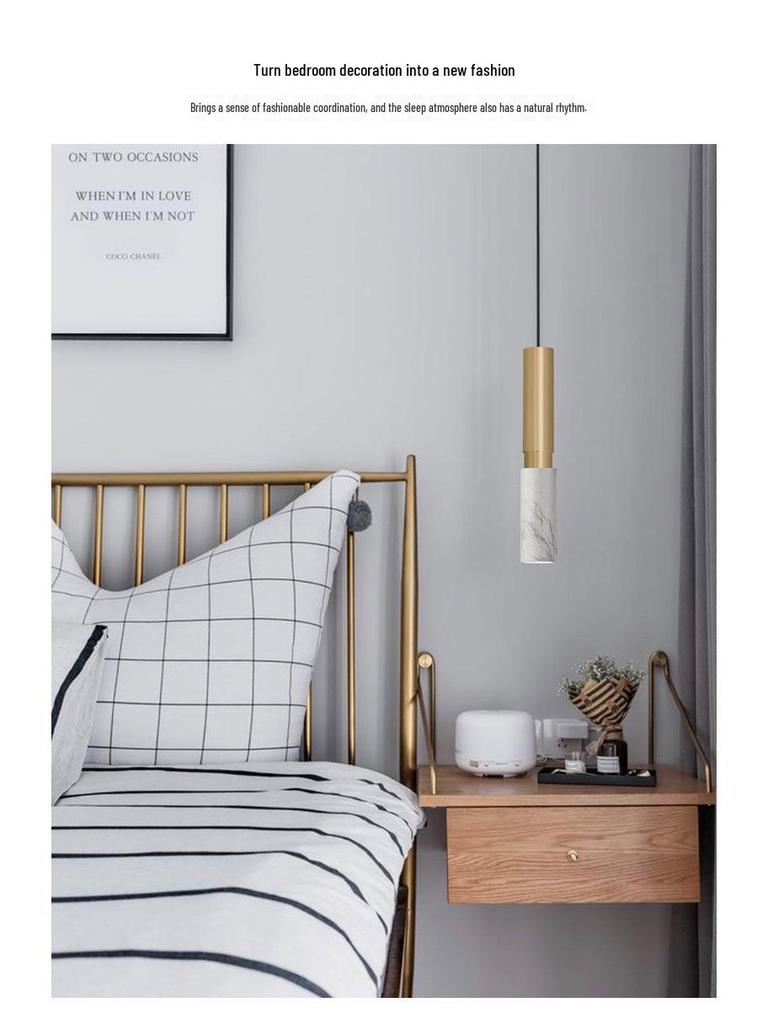 Nordic Minimalist Marble Pendant Light - Single-Head for Restaurants and Bedrooms