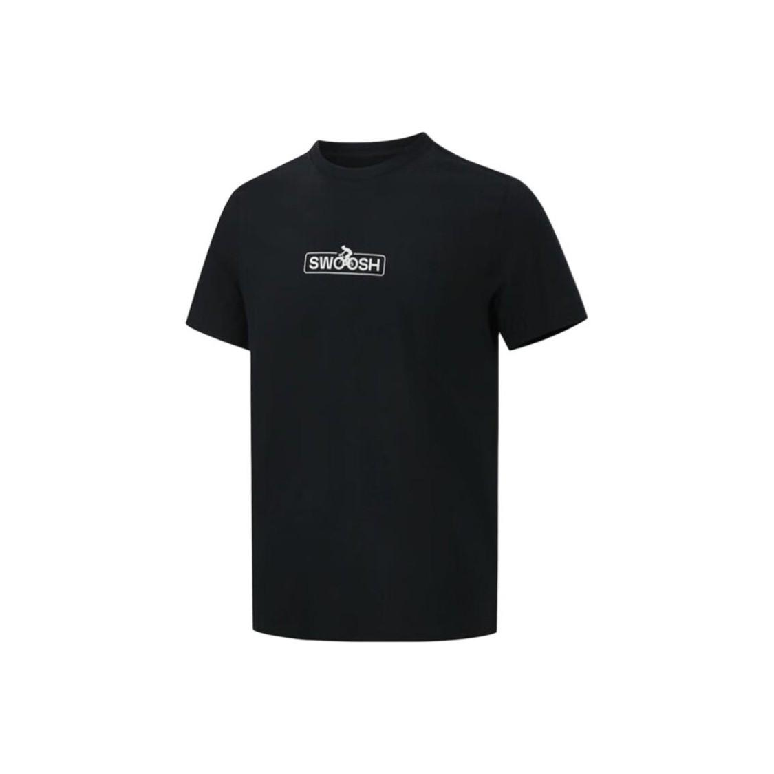 Nike Men s Black Short-Sleeve T-Shirt with Chest Logo M
