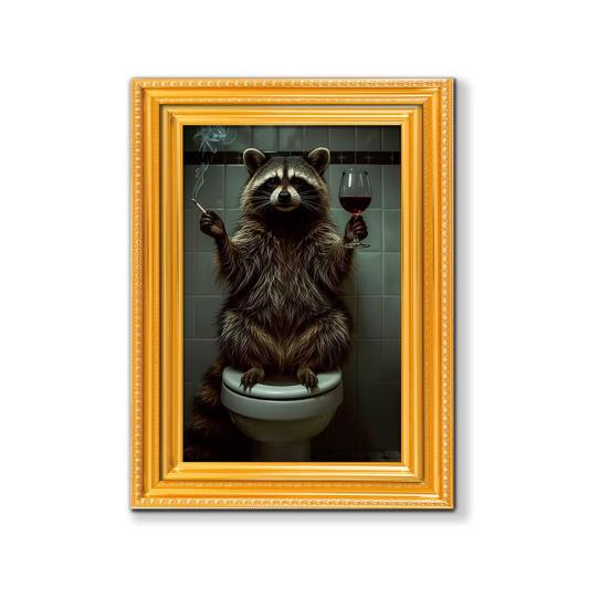 1/5/6Pcs Drinking Animal Cat Refrigerator Magnet Vintage Wooden Frame Animal Fridge Magnet Home Kitchen Office Decoration Animal Lover Gift