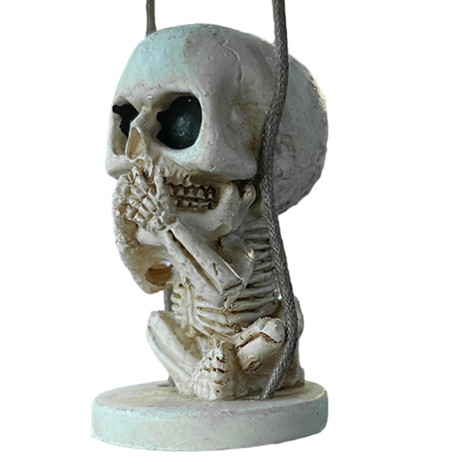 

1 шт. Автомобильная смоляная подвеска в виде черепа для автомобиля, подвеска для зеркала заднего вида, аксессуары для украшения автомобиля на Хэллоуин