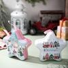 Christmas Tin Box Star Shaped Chocolate Cookies Candy Box With Hanging Rope Christmas Storage Box Ornaments Gifts