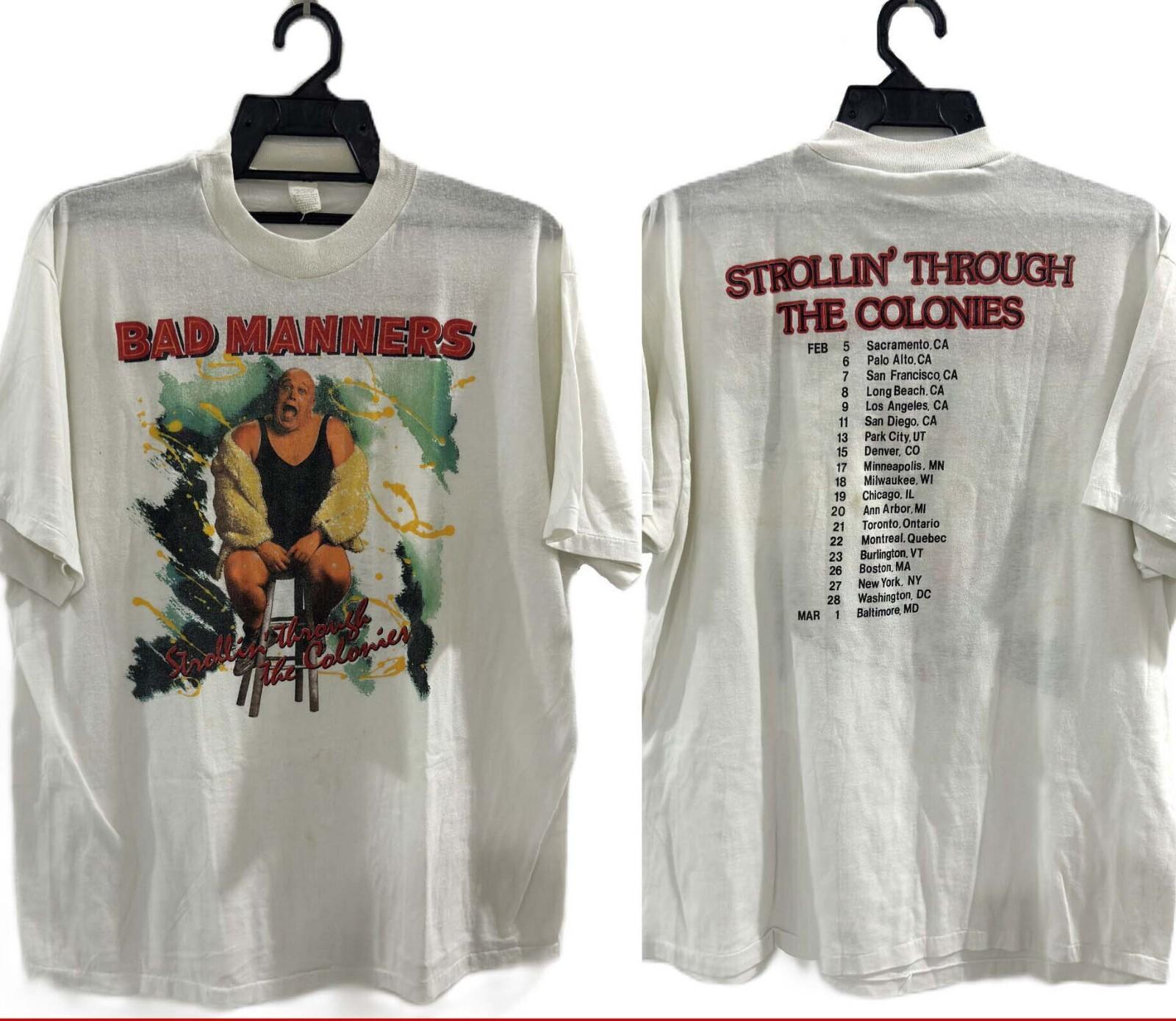 Retro Bad Manners Short Sleeve Unisex All Size 7D1402 S
