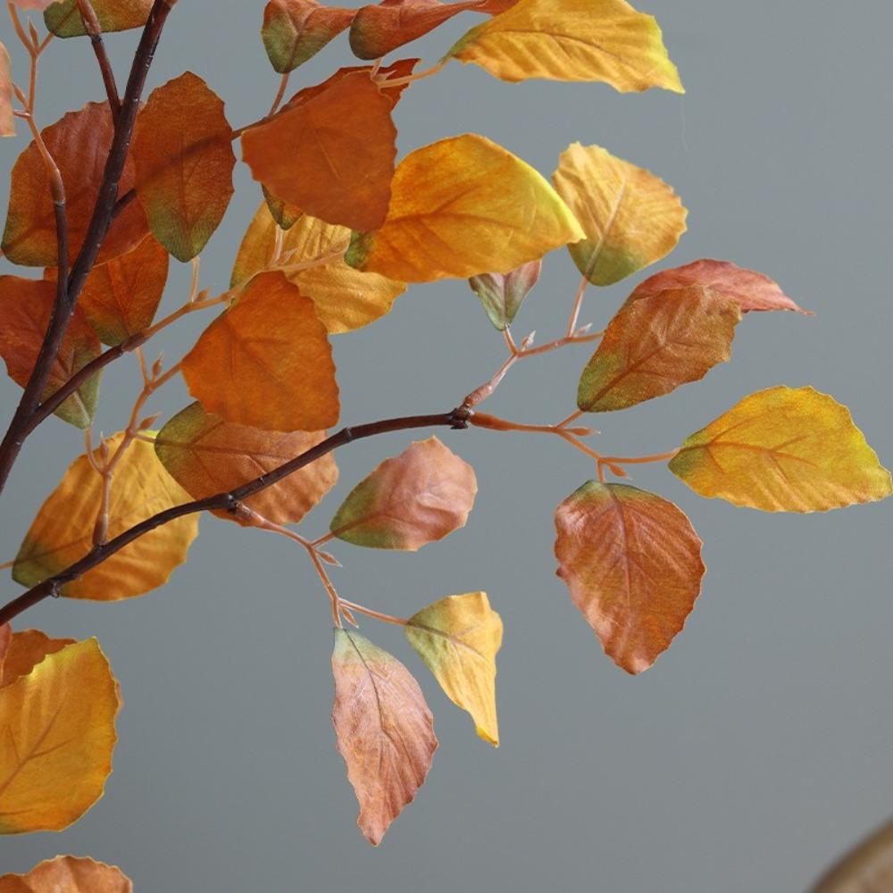 Luxury Simulation Silk Beech Leaf Floral Green Plants Leaves Artificial Long Beech Branch  Hotel