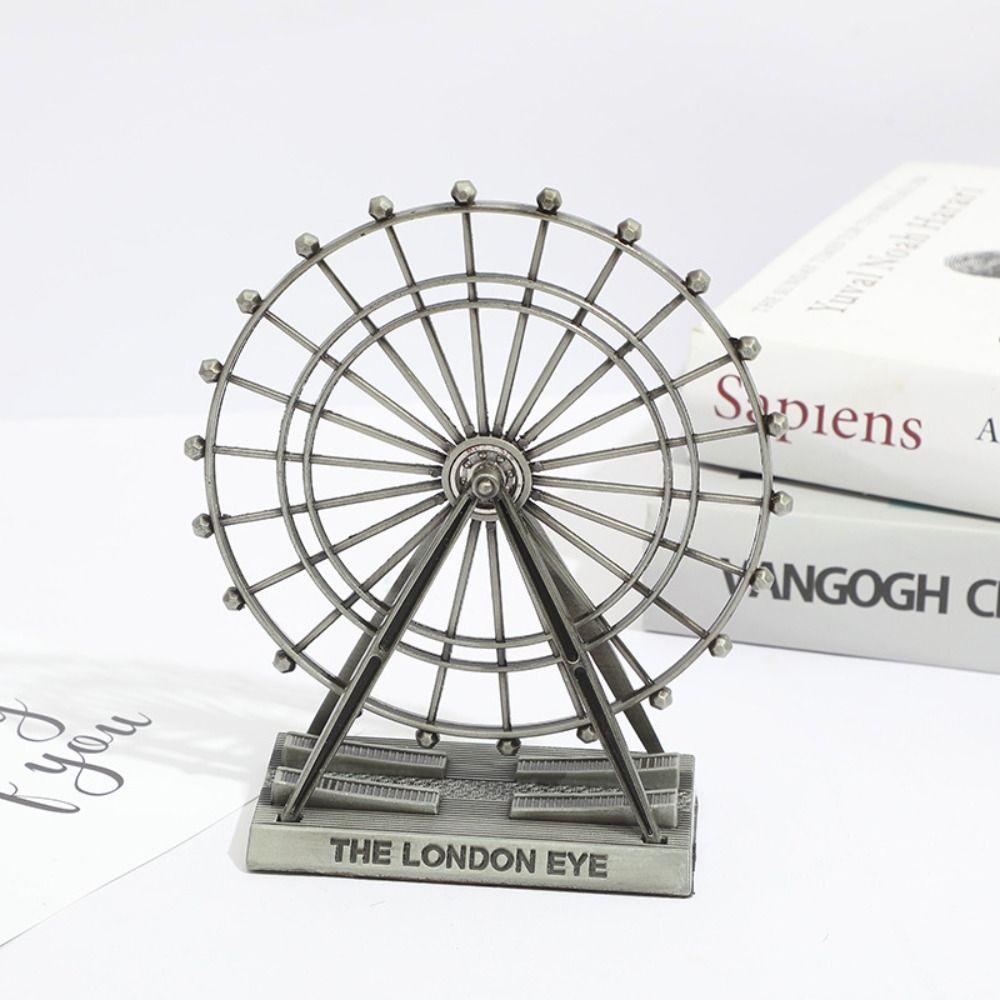 Metal Art Figurine Retro Ferris Wheel Model Desktop Accessories London Eye Ornament  Party