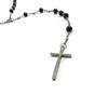 Les Trésors De Lily [J6283] - Designer Necklace 'Mystical Cross' Black Aged Metal