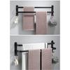 Towel Hanger With Hook Wall 3-Layers Bar Punch-Free Storage Rack Bathroom Toilet Shower Room Holder Accessories